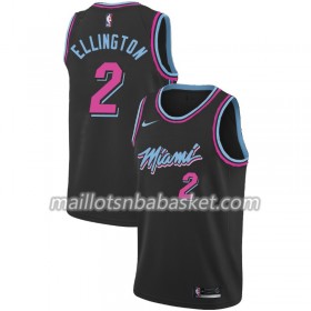 Maillot Homme Miami Heat Wayne Ellington 2 2018-19 Nike City Edition Noir Swingman